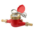 Watflow DN15 Water Meter 1/2" NPT,AWWA C708 Certification Gallon Water Flow Meter with Pulse Output, Hot Water Meter for Garden/Home/Apartment, Horizontal Install.
