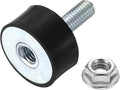 uxcell M8 Rubber Mounts, 1Pcs 29x15mm(DxH) Rubber Cylindrical Anti Vibration Isolator Shock Absorber with Lock Nut for Car Bobbin Generator Air Compressors