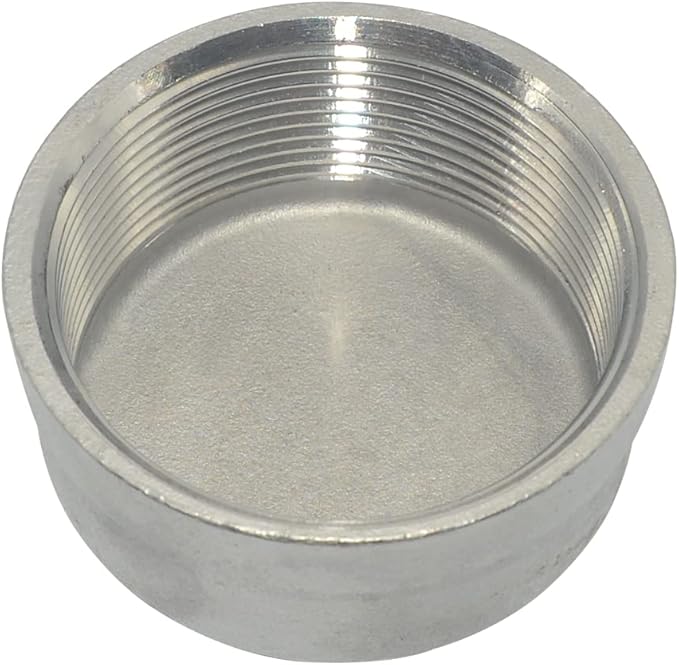 2" Cap,NPT Female Threaded Cast Pipe Fitting,Stainless Steel 304