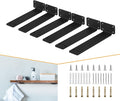 CLT Shelf Bracket( Black) , 8” Quarter Inch (1/4") Thick- Max Load: 220 lb Rustic Industrial Modern Farmhouse Heavy Duty Bracket for DIY Table Bench, Pack of 6