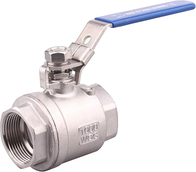 DERNORD Stainless Steel 304 Ball Valve, Full Port Heavy Duty for WOG with Locking Device (1-1/4" NPT)