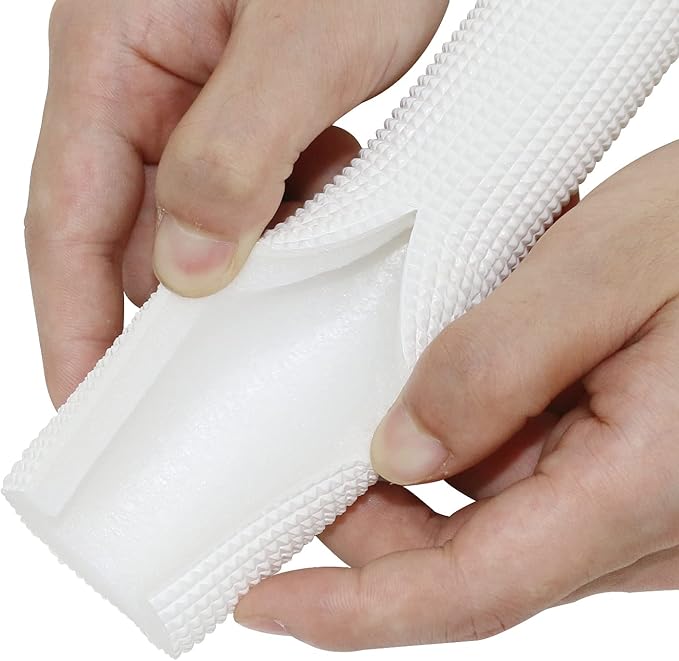 Pipe Insulation Tubing, BESUNTEK 6ft Heat Preservation Insulated Foam Tubing Handle Grip Support, for Water Pipes, air Conditioning Pipes (0.59" × 0.39", White, BESUNTEK-121)