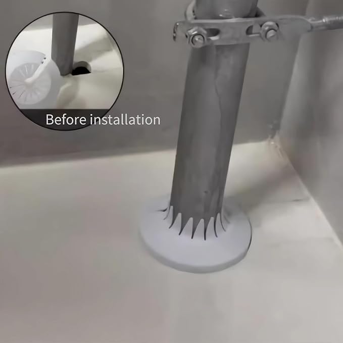 2pcs Escutcheon Plate Faucet Escutcheons Easy Installation PP Wall Flange Round Wide Compatibility: Fits Pipes (0.31”–1.6” Diameter) (2, Black)
