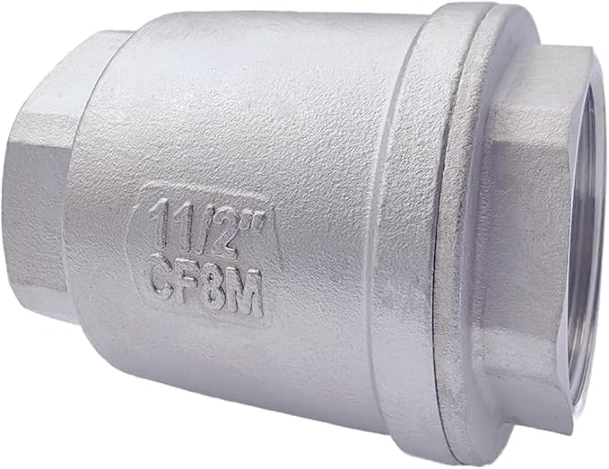 1-1/2”Stainless Steel Vertical Check Valve DN40, NPT Female Threaded Vertical Check Valve Stainless steel check valve for preventing oil-water backflow, gas-air check valve, sewage pump, etc
