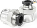 TAILONZ PNEUMATIC Male Straight 1/4 Inch Tube OD x 1/2 Inch NPT Thread Push to Connect Fittings PC-1/4-N4 (Pack of 10)