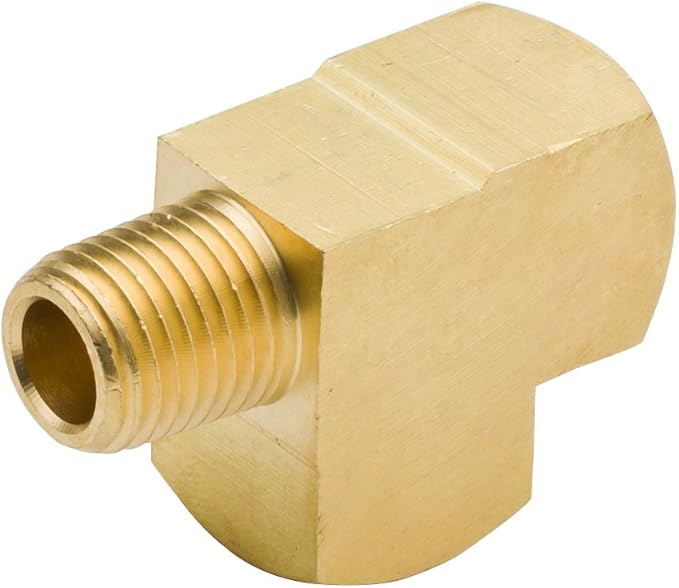 Legines Brass Barstock Male Run Tee, 1/2" NPT Female x 1/2" NPT Male x 1/2" NPT Female Street Tee Fitting (Pack of 2)