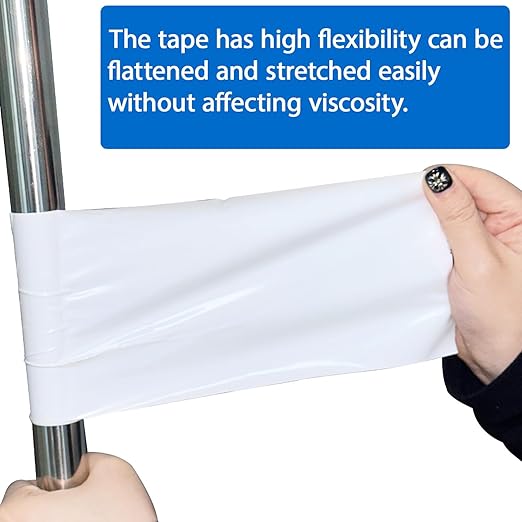 Vapor Barrier Tape 4 Inch x 180' x 4mil 1-Pack Moisture Barriers Seal and Seam Tape, White Polyethylene Tape for Crawl Space,Waterproofing, Underlayment,Metal Building and Plastic Sheeting