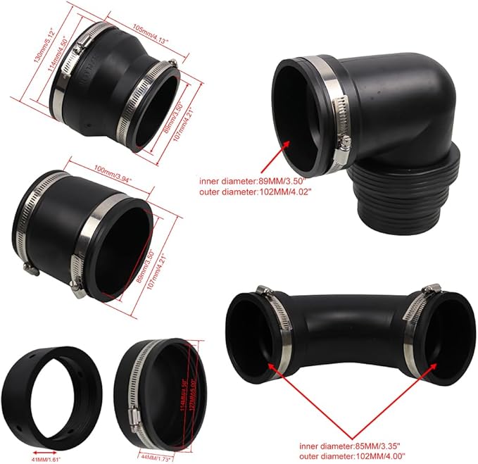 RV and Camper Sewer Waste Plumbing Connection System Kit with Adapters Compatible with 3" PVC Pipe RV Sewer Hose Fittings RV Sewer Adapter