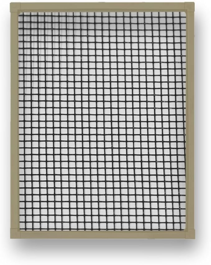 Metro Screenworks Custom Window Screens Fully Assembled and Ready to Install - Window Screen Replacement for House, (Gold) Pre-Framed Mesh Replacement Window Screens, Home, Patio, & More
