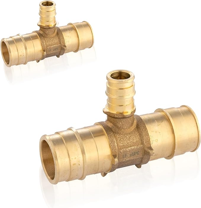 30-Pack HeSun PEX-A Fitting, 1"x1"x1/2" Expansion Tee, PEX Expansion Fitting Tee, ASTM F1960(PEX1960049-30)