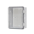 Waterproof Outdoor Junction Box IP66 ABS Plastic Weatherproof Box Impact-Resistant Weatherproof Electrical Enclosure for Ggarden, Garage, Solar, and Marine Applications Clear(8.6"x6.6"x4.3")