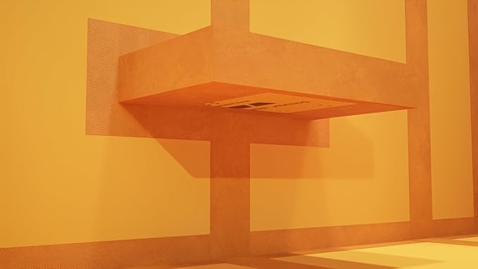Floating Shower Bench Kit with Orange XPS Waterproof Board - Original Shower Bench Bracket, Bath Bench Seat Bathroom Décor, Bathroom Accessories (10X84)