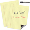 Magnetic Dry Erase Board – 8.5”x11” Reusable Lined Dry Erase Notebook Sheet for Fridge 2 Pcs – Marker Included