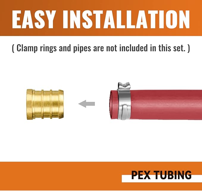SUNGATOR Pex Fittings 3/4 Inch, 6-Pack 3/4" Pex Plug End Cap, No Lead Brass, NSF, UPC Certified