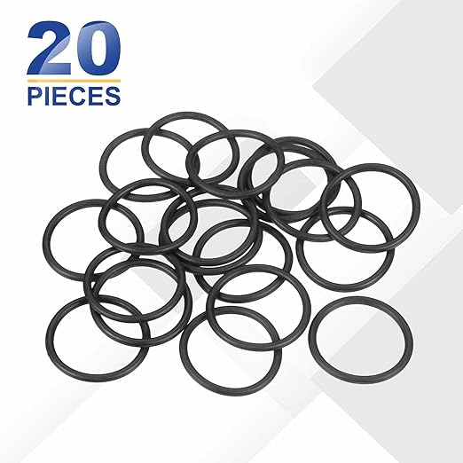 HARFINGTON 20pcs Nitrile Rubber O-Rings 24mm OD 20mm ID 2mm Width Metric Buna-N NBR Sealing Gasket Plumbing Sealing Repair O Rings for Car Auto Vehicle Repair Faucet Air Gas