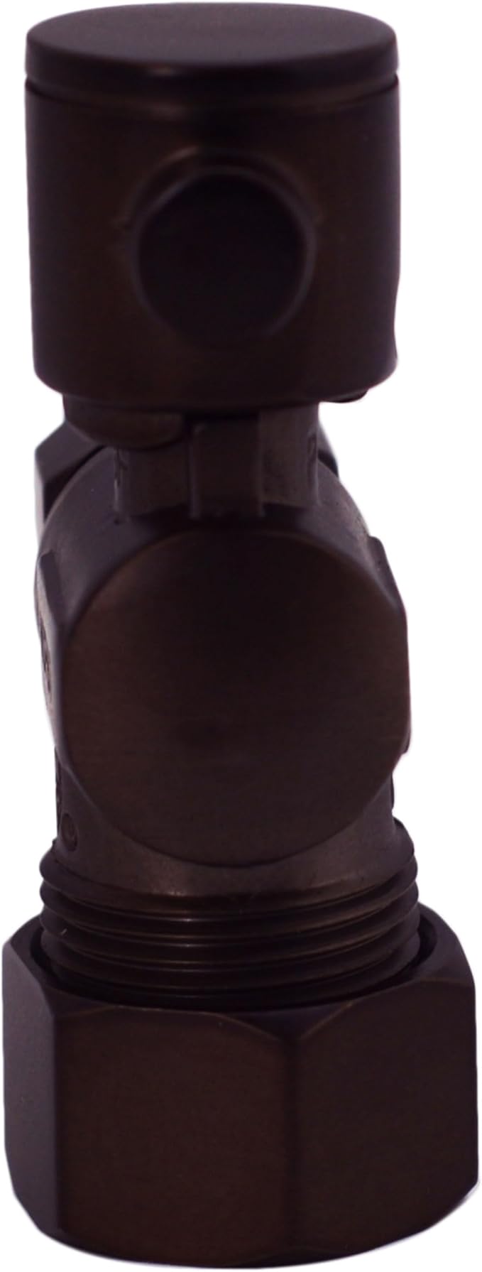Westbrass R105BL-2-12 1/4-Turn Lever Handle Angle Stop Shut Off Valve, 5/8" OD x 3/8" OD, Oil Rubbed Bronze (2-Pack)