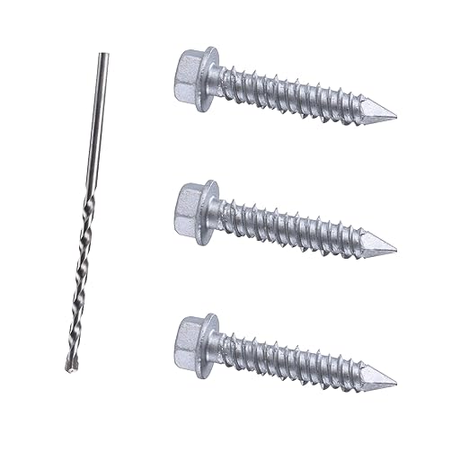3/16 x 1-1/4" 410 Stainless Steel Hex Head Tapcon Concrete Screw Anchor, for Anchoring to Masonry, Block or Brick (100Pcs)