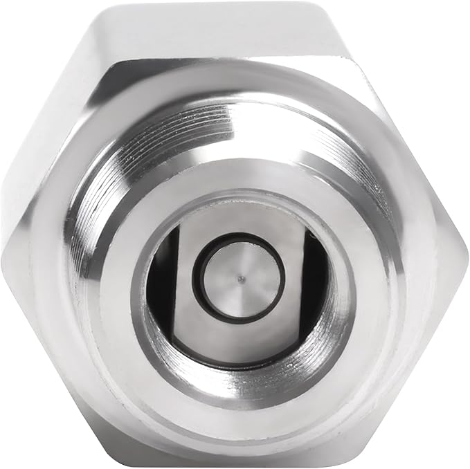 Air Check Valve - 1/2" NPT Female x Male High Temperature Stainless Steel Hex One Way Valve For Air