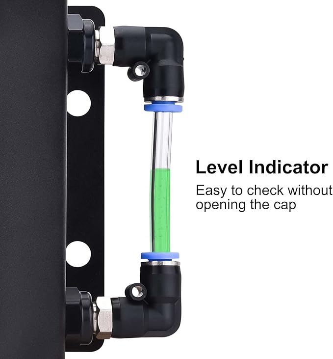 EVIL ENERGY Coolant Overflow Tank, Aluminum Coolant Reservoir Tank with Hose Kits, Reservoir Expansion Tanks Universal 1L