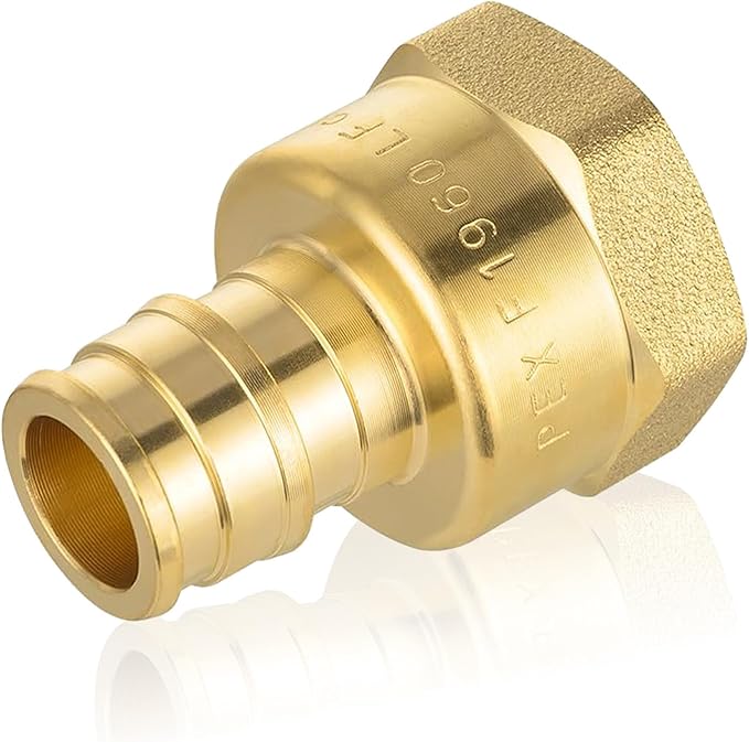 HeSun 100-Pack PEX-A FNPT Adapter Fitting, 1/2" NPT Female x 1/2" PEX-A Expansion Adapter, ASTM F1960