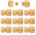 ChillWaves Brass Compression Tube Fitting, 3/8" OD x 3/8" NPT Female Compression Union Connector(10-PACK)
