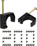 200 Pack 3/4" Half Clamps J-Hook with Nails Set, J Clamps for PEX, Copper, CPVC Tubing Connections