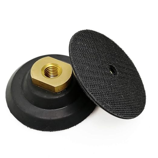 SHDIATOOL 4 Inch Backer Pad or Backing Pad of Rubber Body with 5/8-Inch-11 Thread for Diamond Pads(2-Pack)