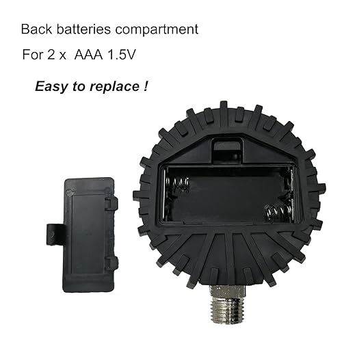 Digital Low Pressure Gauge with 1/4'' NPT Bottom Connector and Rubber Protector by Uharbour, 5-60 psi, Accuracy 1%, Resolution 0.1psi