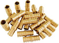 25-Pack EFIELD Pex 1/2 Inch x 1/2 Inch Straight Coupling Brass Crimp Fitting For Pex Tubing Connection, ASTM F1807,(PEX1807002-25PCS)