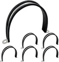 6pcs 3.5 Inch Pipe Clamp 304 Stainless Steel, Heavy Duty Rubber Cushioned Insulated Pipe Strap, U Bracket Clamp Conduit Clamp for Automotive, Wire & Tube