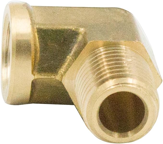 Legines 1/8 Inch Brass Street 90 Degree Elbow 1/8" NPT Male x 1/8" NPT Female Forged Pipe Fitting (Pack of 2)