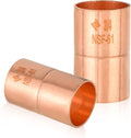 HeSun 100-Pack Copper Fittings, 3/4-Inch Copper Coupling with Rolled Stop, C x C with Sweat Solder Connection