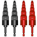 4 Sets HVAC Flaring Tools, Swaging Tube Repair 5 in 1 Air Conditioner Copper Pipe Expander Flaring Swaging Drill Set Copper Tubing Tool with 1/4", 3/8", 1/2", 5/8", 3/4" Bits, Black and Red