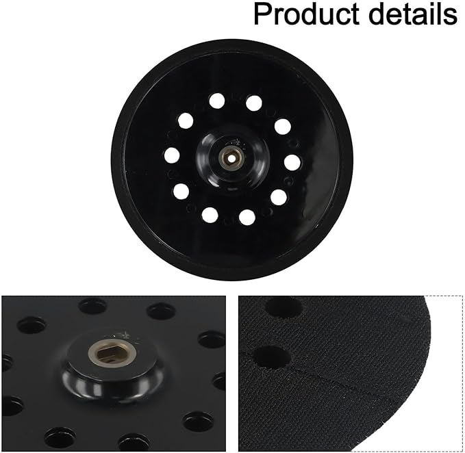 9-Inch 215mm Backing Plate for Drywall Sanders, 10-Hole Sanding Pad with 16mm Thread, Replacement Backing Pad for Dustless Wall Sanding Machines
