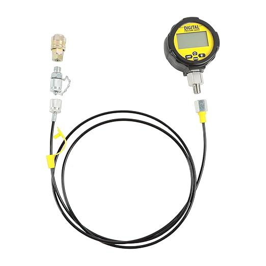 70P Digital Hydraulic Pressure Test Coupling Kit with 3 Gauges (2PC 70MPa, 1PC 16MPa), 22 Test Couplings 3 Test Hoses for Caterpillar John Deere Excavator Construction Machinery Repair Test