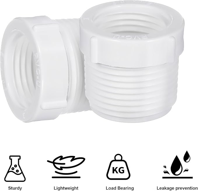 DOITOOL 10pcs PVC Threaded Reducer Bushing Male to Female Water Pipe Joint Converter Adapter Couplings for Plumbing Irrigation and Water Supply Systems