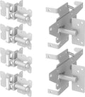 ZEKOO Stainless Steel Gate Hardware Kit, Self Closing Gate Hinges and Latch, Rust Proof, Use for Vinyl Fence Gate and Wood Fences Gate, Heavy Duty 2 Gate Latches 4 Gate Hinges (White)
