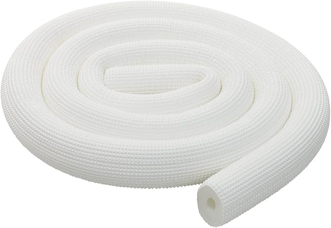 Pipe Insulation Tubing, BESUNTEK 6ft Heat Preservation Insulated Foam Tubing Handle Grip Support, for Water Pipes, air Conditioning Pipes (0.35" × 0.39", White, BESUNTEK-121)