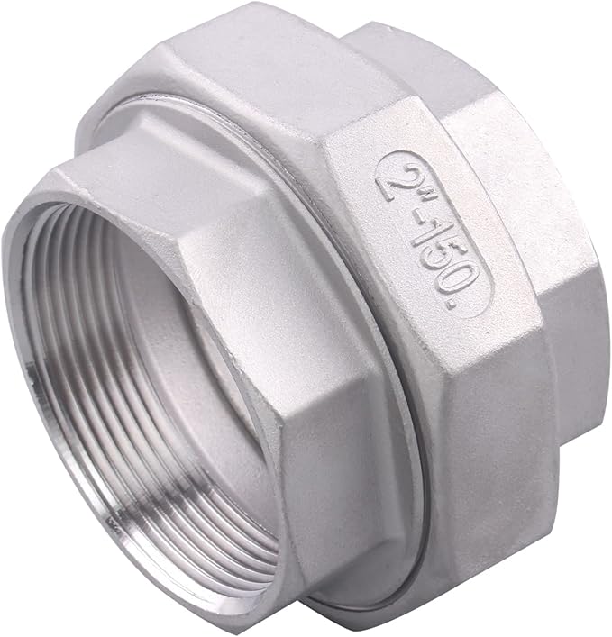 Cast Pipe Fittings Union - 2" NPT Female Fitting Stainless Steel 304, Class 150