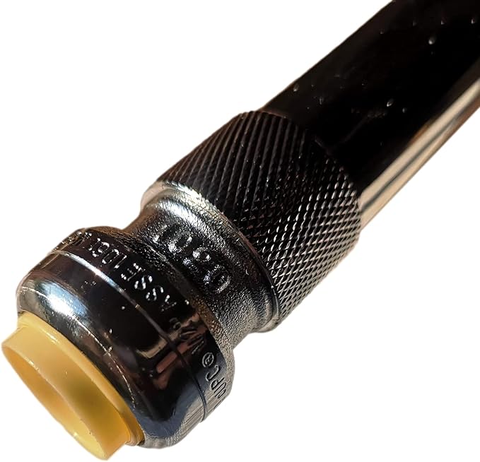 Garden Hose Threaded Sillcock - Anti-Siphon & Frost Free - 10” long - 1/2" Pushfit x 3/4" GHT with Ball Valve - Blue Handle