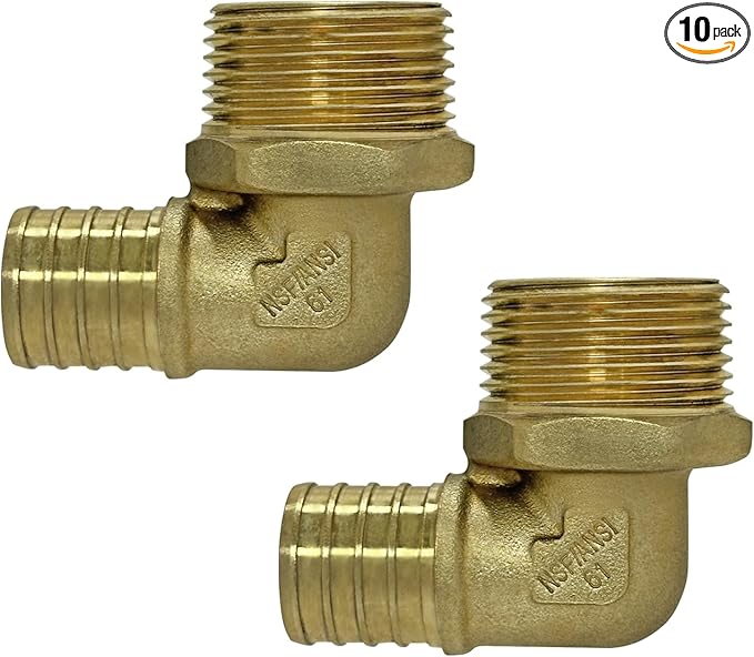 XFITTING Barb Crimp Pex Elbow - 1 Inch Male Threaded and Male Elbow