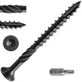 #10 * 2-1/2" Black Deck Screws, (402pcs) 5 lbs.Exterior Wood Screws, Rust Resistant Epoxy Coated, Bronze, T20 Star Bit