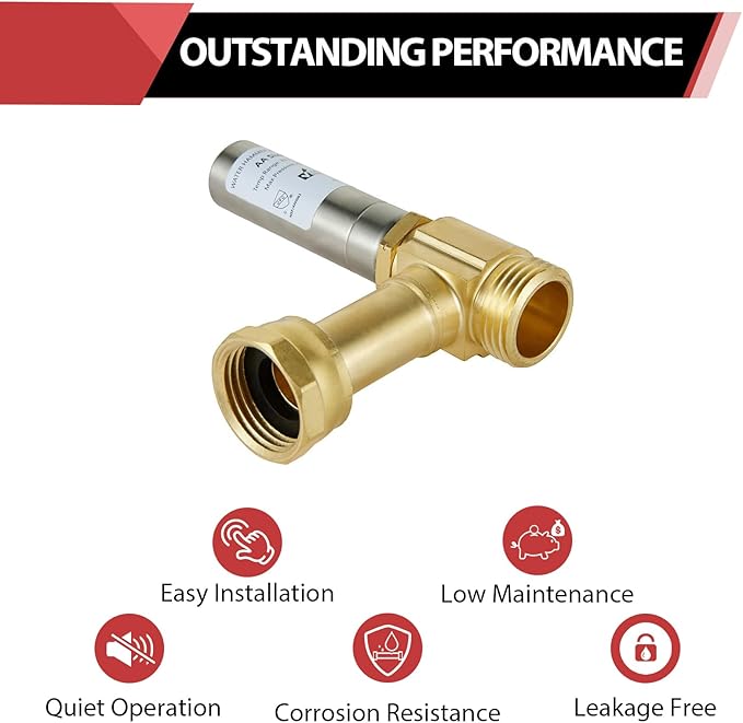 (Pack of 20) EFIELD S-241 Angle Stainless Steel Water Hammer Arrestors, 3/4 Inch Swivel FHT x 3/4 Inch MHT,(HAMMER018-20PCS)