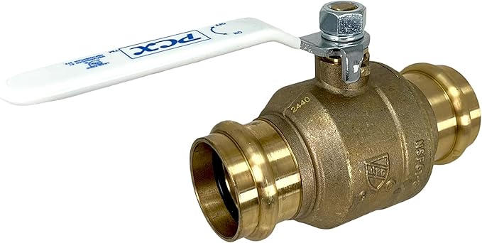PROCURU 1-Pack 3-Inch (3") Press Copper Ball Valve, Heavy Duty Brass Body, Full Port, LF Certified Safe (3BP300-1P)