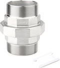 TAISHER 1PCS 304 Stainless Steel Union，4" NPT Male x 4" NPT Male Cast Pipe Fitting