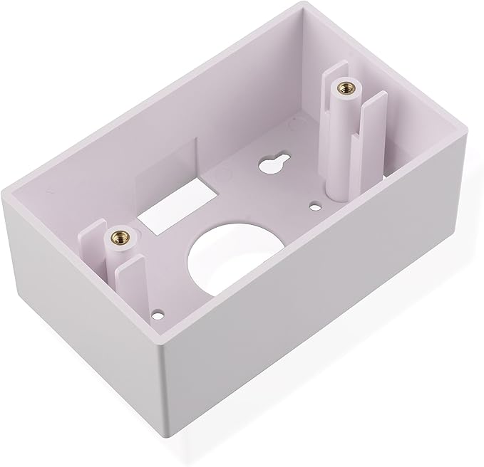 Cable Matters 5-Pack Single Gang Low Voltage Surface Mount Backbox 1.85 inches in Depth in White