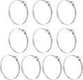MECCANIXITY 5 Inch Stainless Steel Hose Clamp, Worm Gear Clamp Adjustable 4 2/3"-5 1/2"(118-140mm) Fuel Line Hose Clamps Duct Clamp for Pipe Plumbing Automotive Mechanical (Pack of 10)