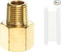 PATIKIL Brass Pipe Fitting, 3Pcs 1/8" NPT Male to 1/8" NPT Female Pipe Reducer Adapter Extension Connectors Brass Fittings for Water Gas Refrigeration