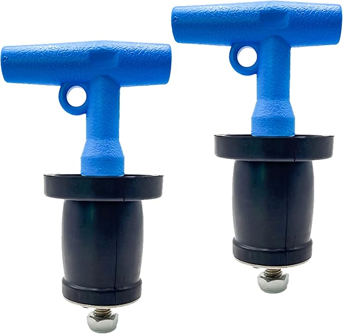 Drain Plug Expansion Rubber Stainless Steel Scupper Plugs 1-1/2" to 1-3/4"-Pool Winterizing Plug, Return Pipe Marine Boat Deck Drainage Plug, Hull Livewell and Bailer Plugs, 2PCS