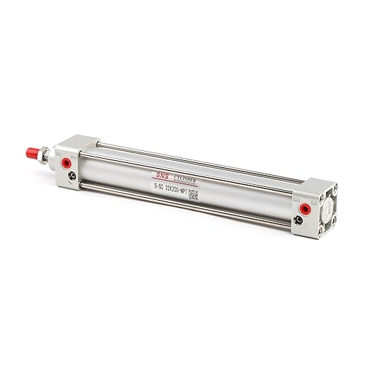 SNS Pneumatic Standard Air Cylinder S-SC 32 x 200 NPT 1/8, Bore: 1.3 inch, Stroke: 8 inch, Double Acting